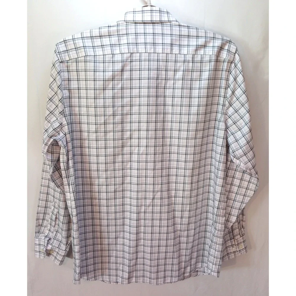Banana Republic Long Sleeve Button Down Slim Fit Men's Shirt, XL, Plaid
